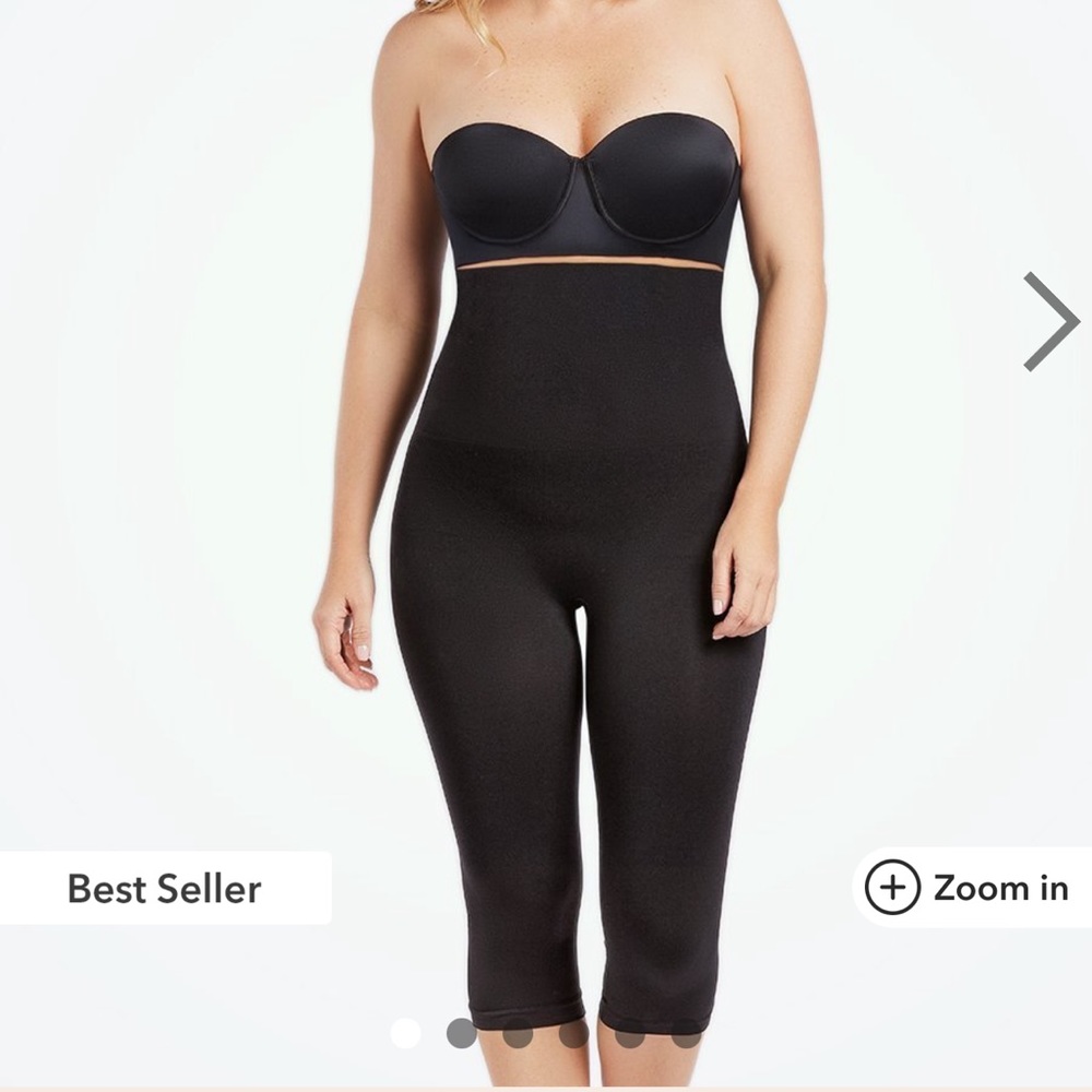 Empetua High Waist Shaping Capri Black Leggings Women Size L